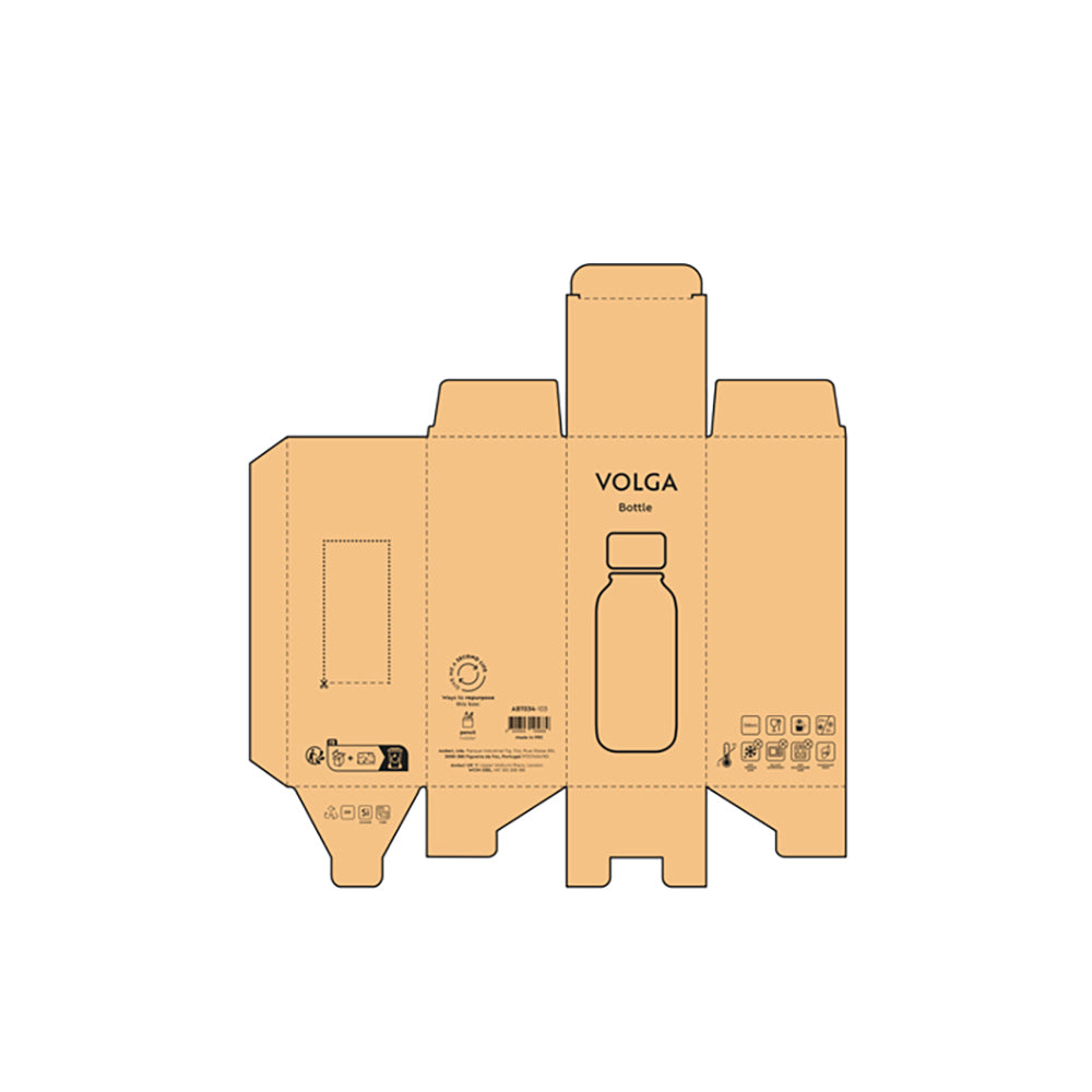 Återvunnen rostfri flaska – Volga 530ml