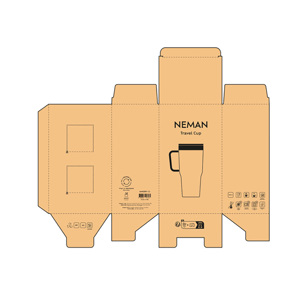 Återvunnen rostfri mugg – Neman 580ml
