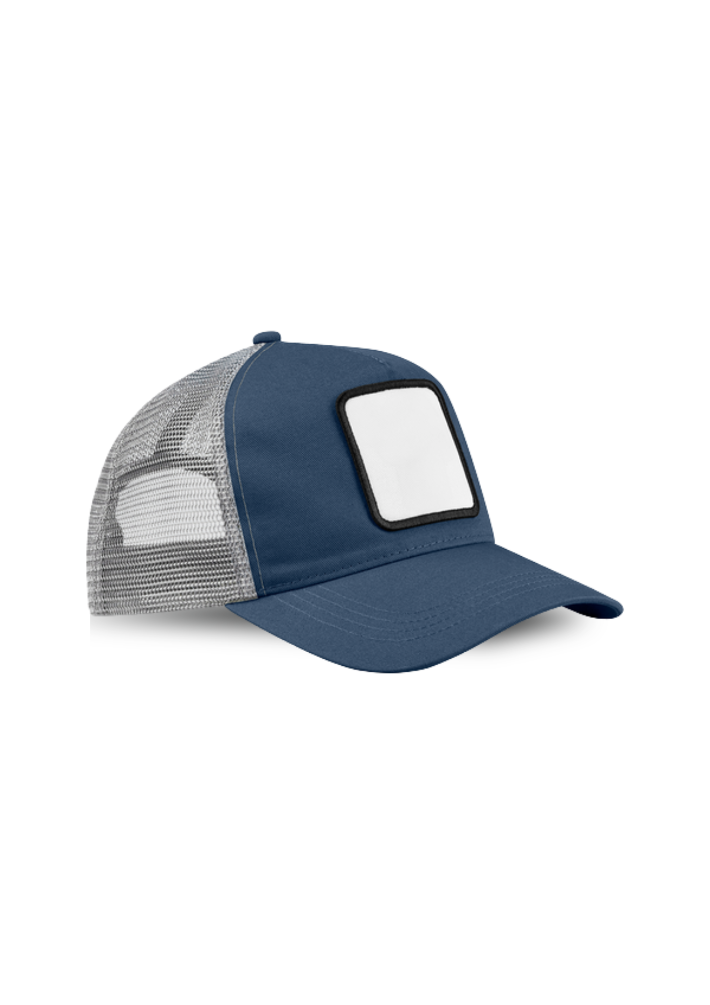 Recycled trucker cap appliqué