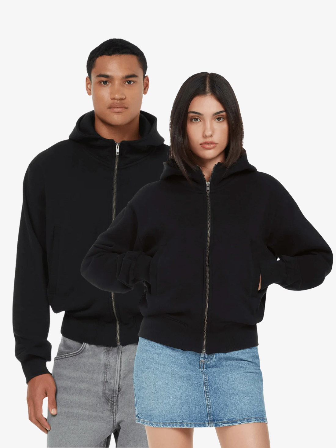 Bomber jacket organic hoodie