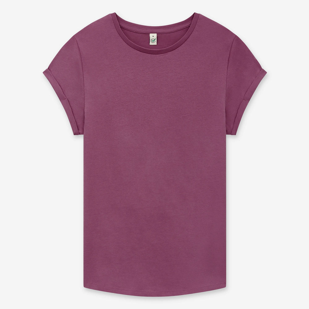 Women’s rolled sleeve organic t-shirt