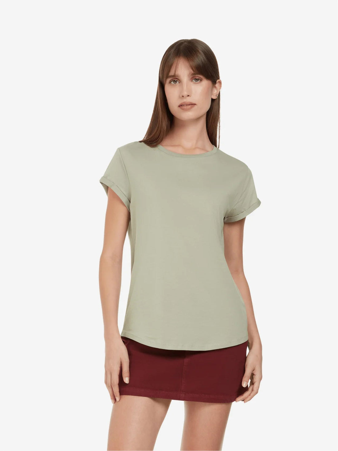 Ekologisk t-shirt med uppvikta ärmar