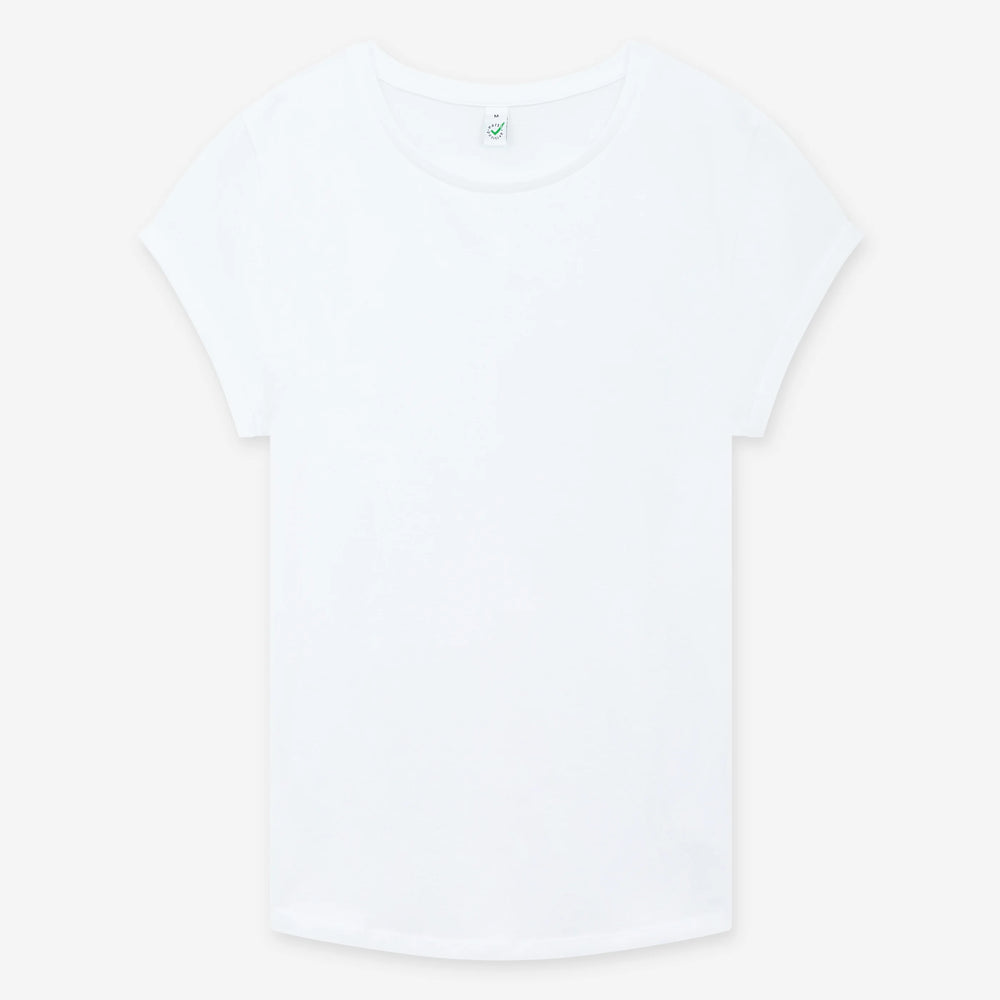 Women’s rolled sleeve organic t-shirt