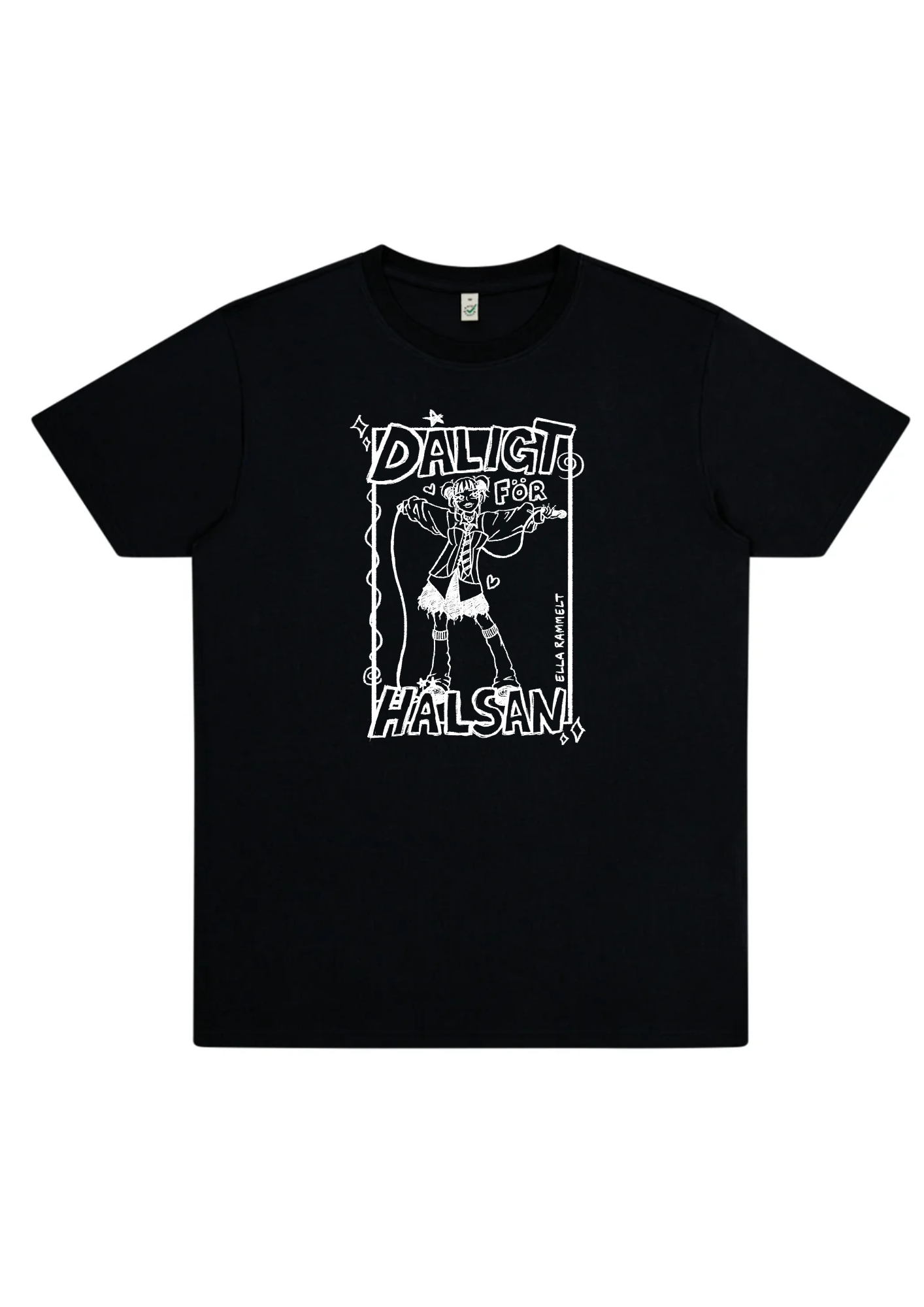 Ella black oversized t-shirt