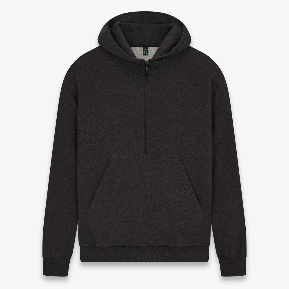 Half-zip organic hoodie