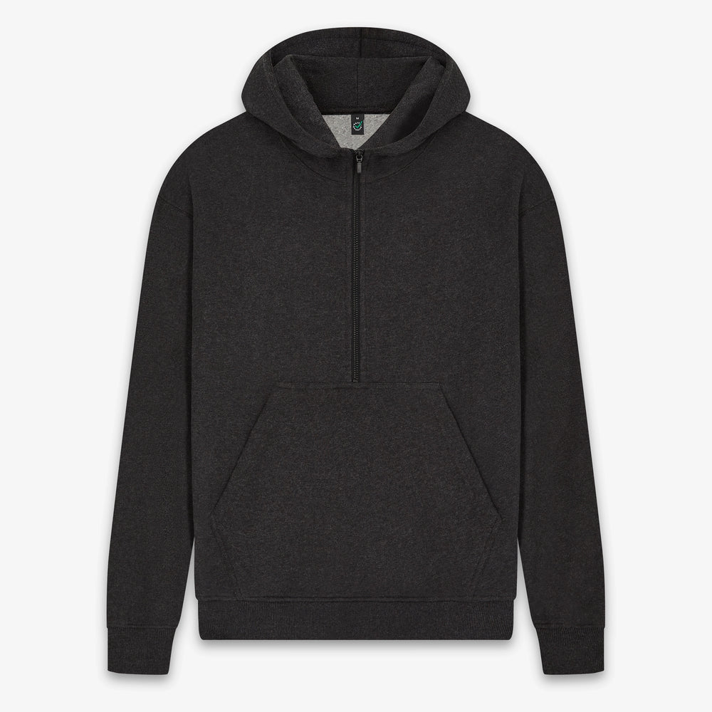 Women’s half-zip organic hoodie