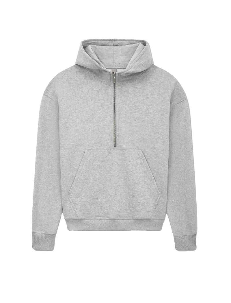 Ekologisk damhoodie med halv dragkedja
