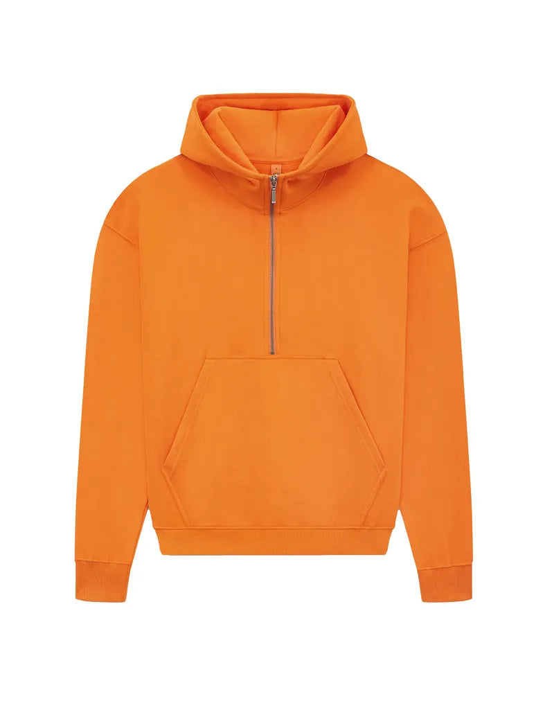 Ekologisk damhoodie med halv dragkedja