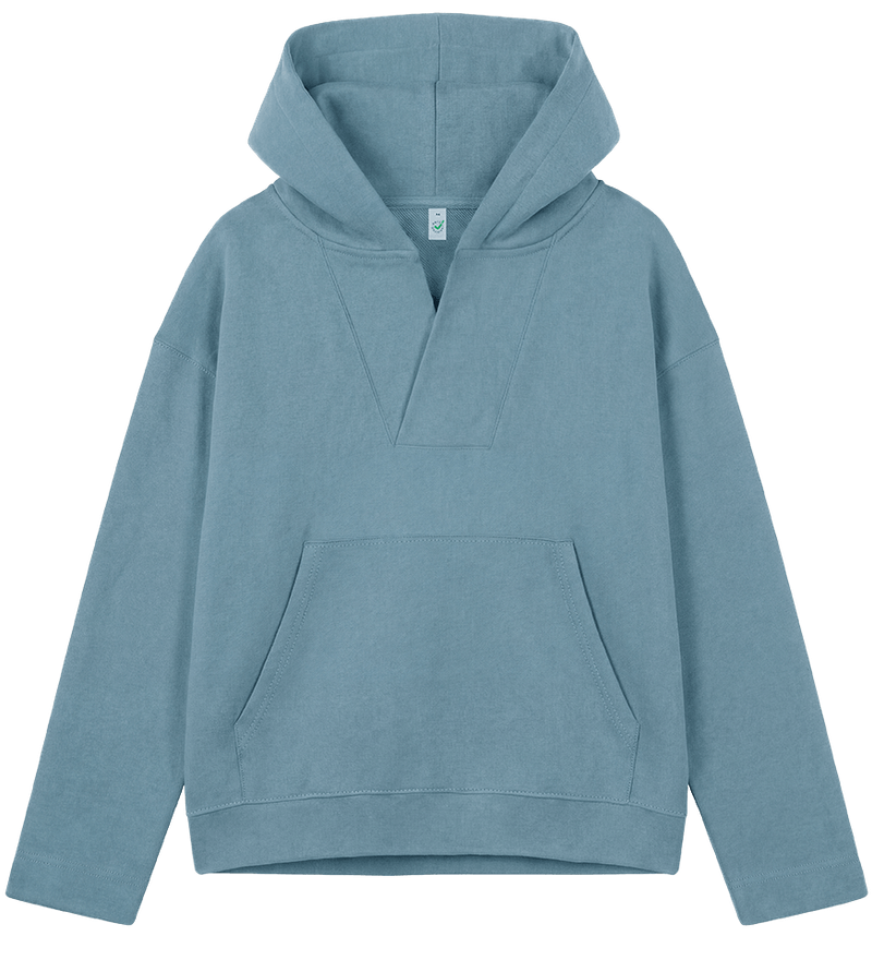 Ekologisk v-ringad damhoodie