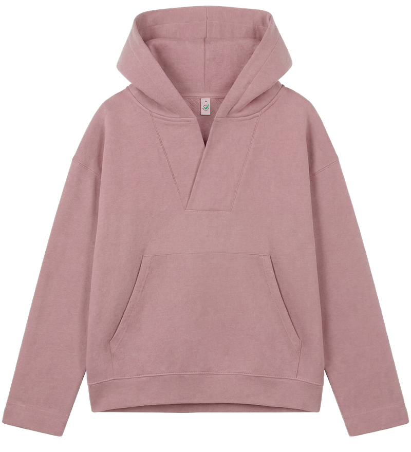 Ekologisk v-ringad damhoodie