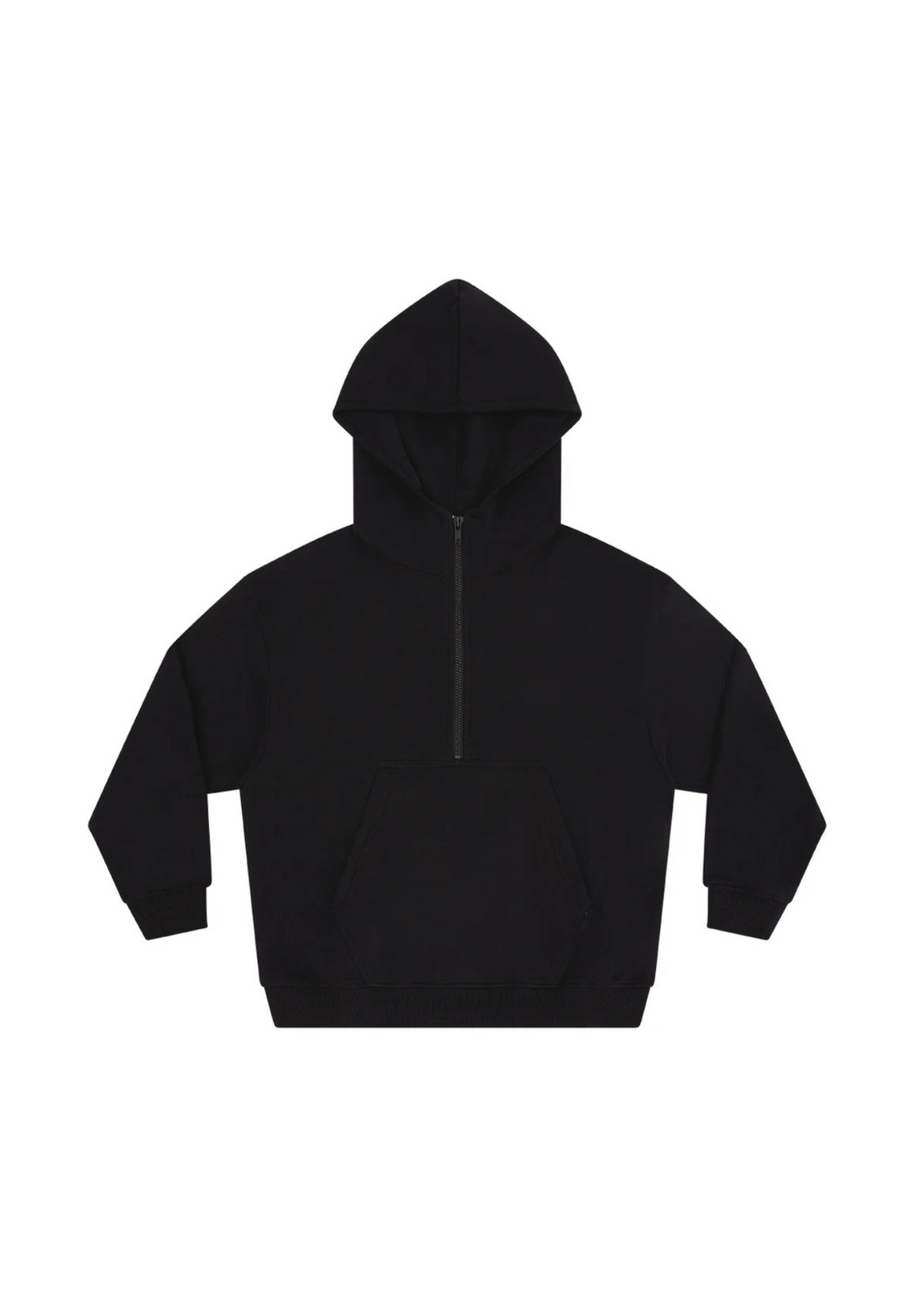 Ekologisk barnhoodie med half-zip