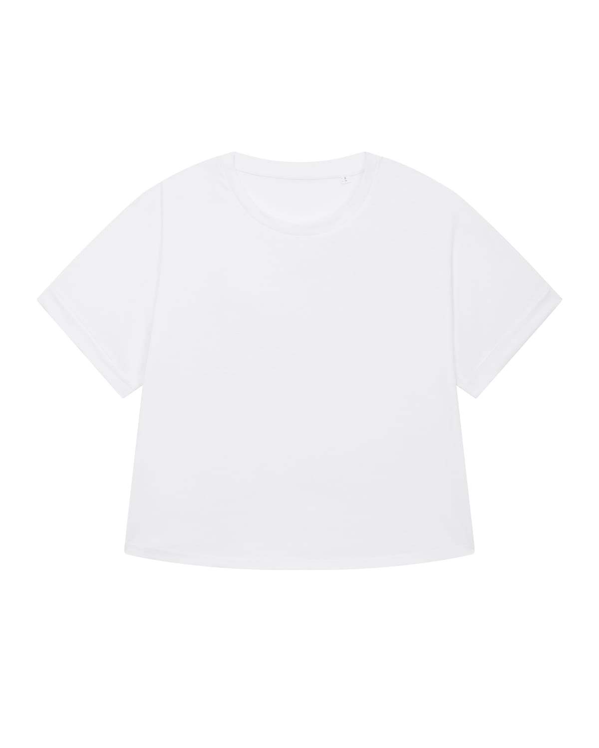 Oversized Ekologisk T-Shirt för Dam med Upprullade Ärmar