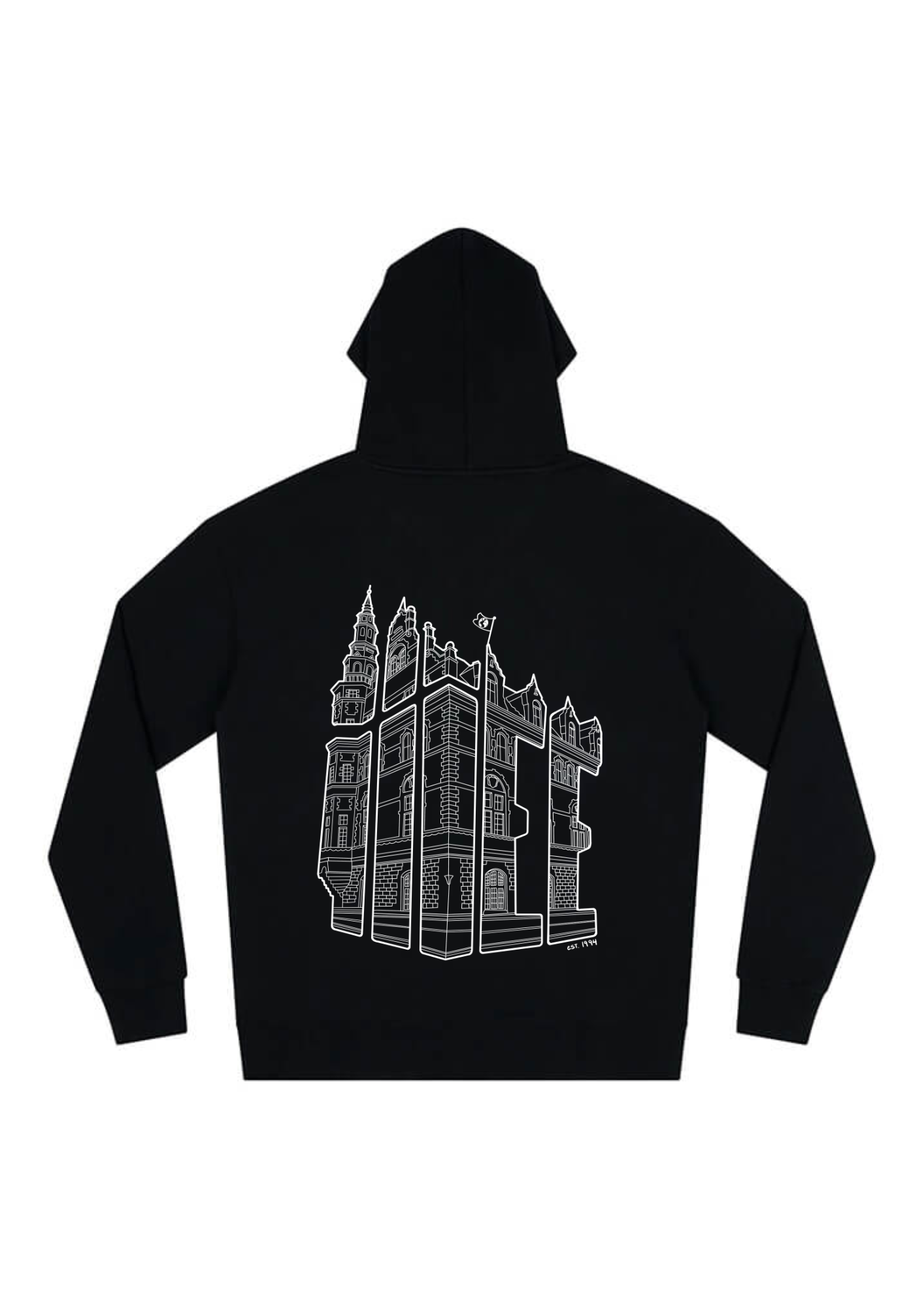 iiiee black hoodie