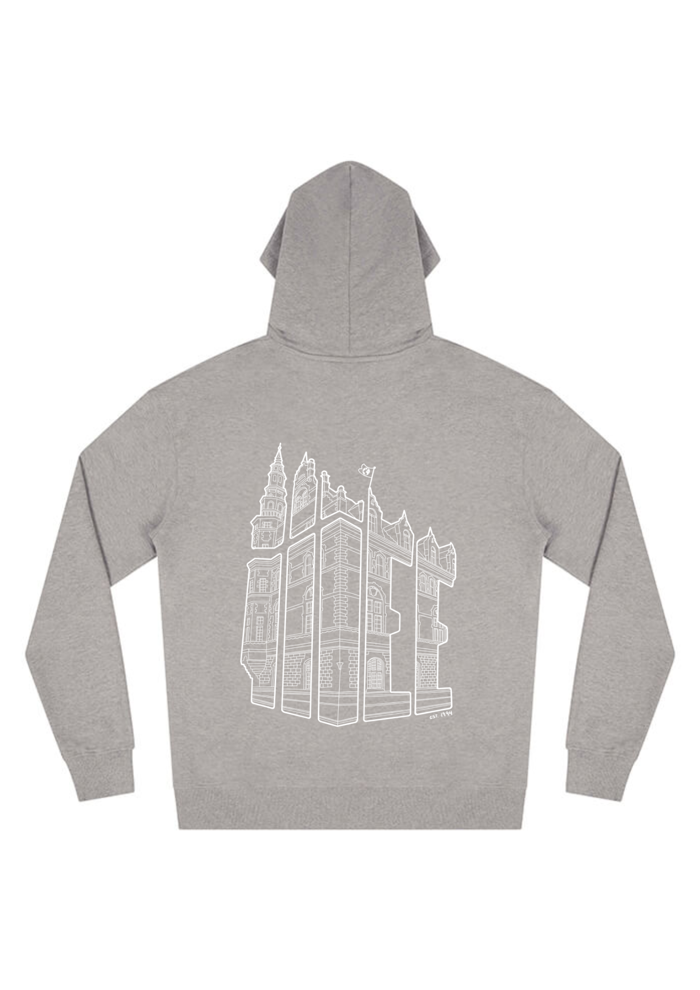 iiiee light heather hoodie