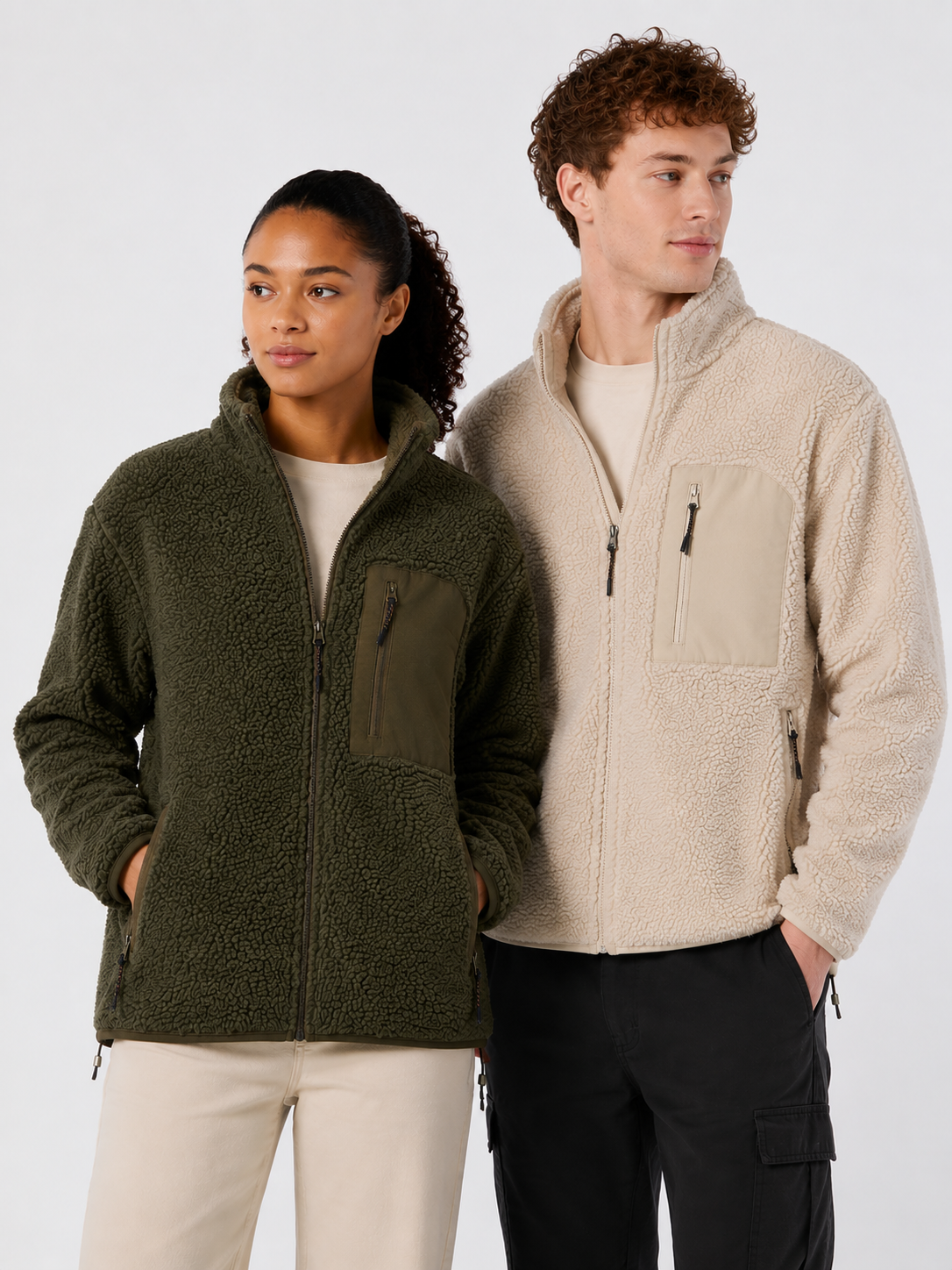Sherpajacka i Återvunnen Polyester