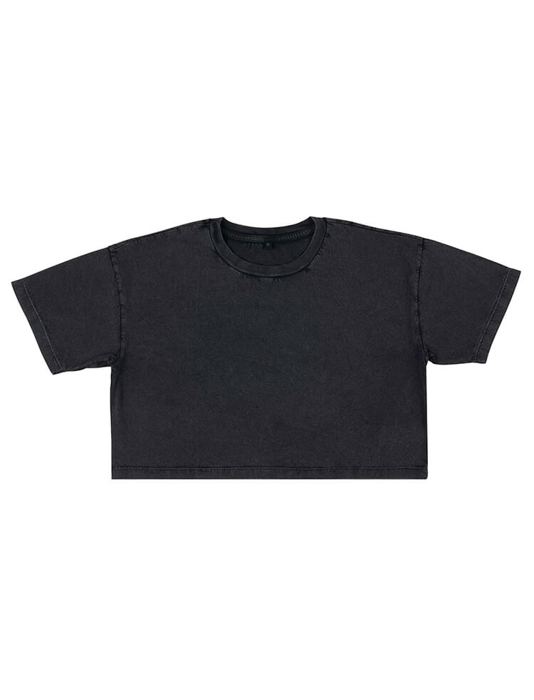 Cropped t-shirt med lös passform för kvinnor
