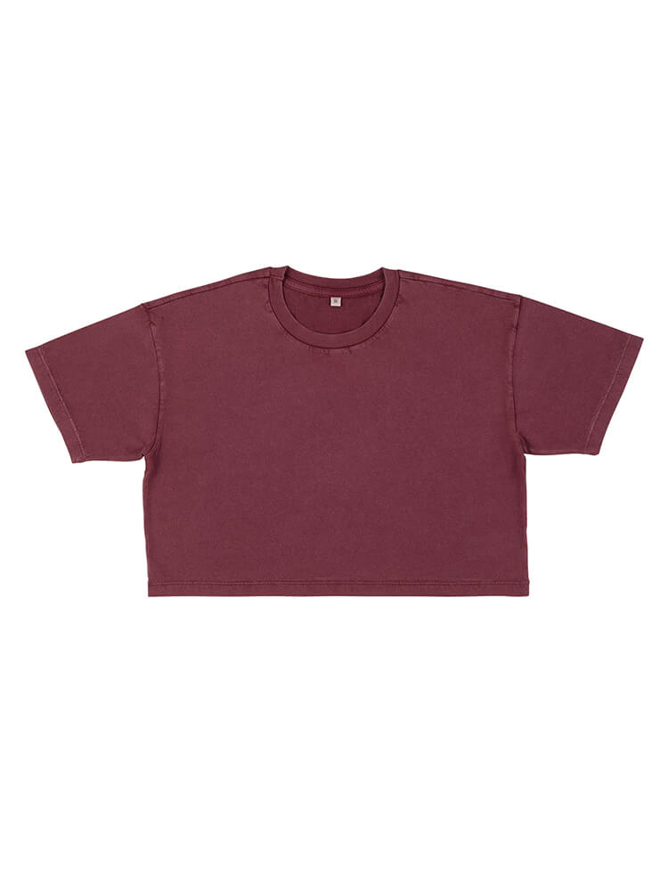 Cropped t-shirt med lös passform för kvinnor