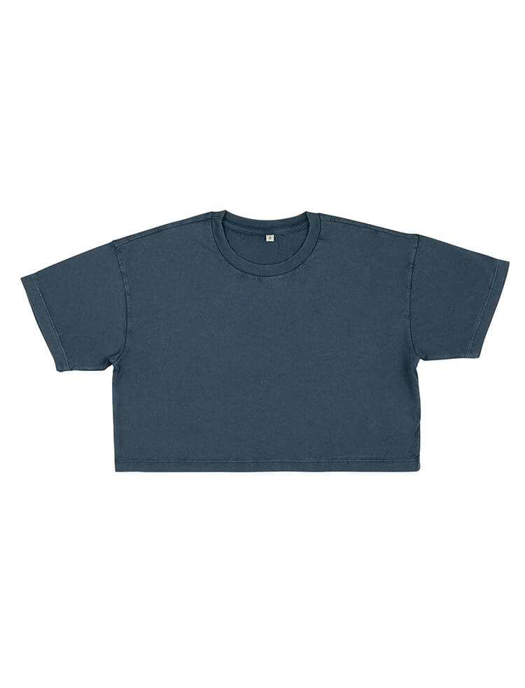 Cropped t-shirt med lös passform för kvinnor
