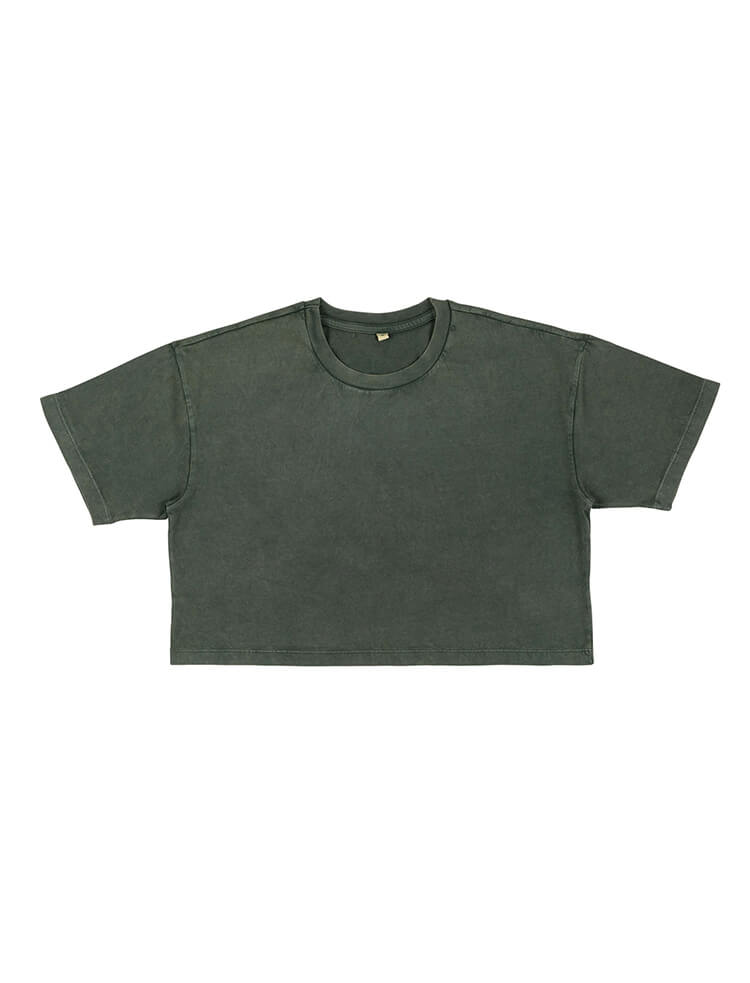 Cropped t-shirt med lös passform för kvinnor