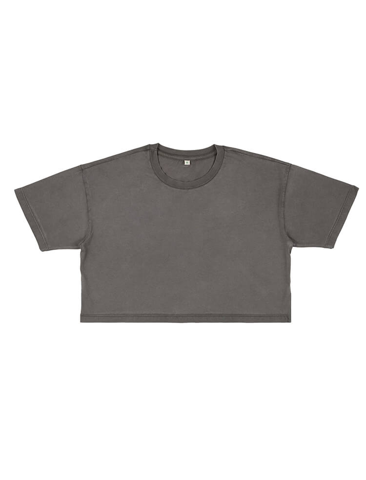 Cropped t-shirt med lös passform för kvinnor