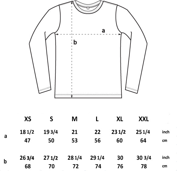 Long sleeve organic t-shirt