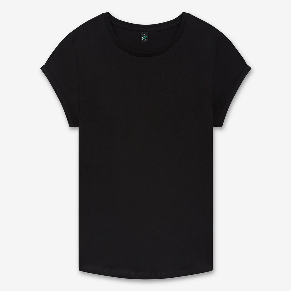 Women’s rolled sleeve organic t-shirt