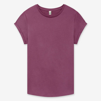 Women’s rolled sleeve organic t-shirt