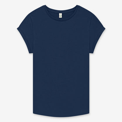 Women’s rolled sleeve organic t-shirt