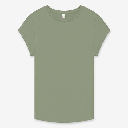 Women’s rolled sleeve organic t-shirt