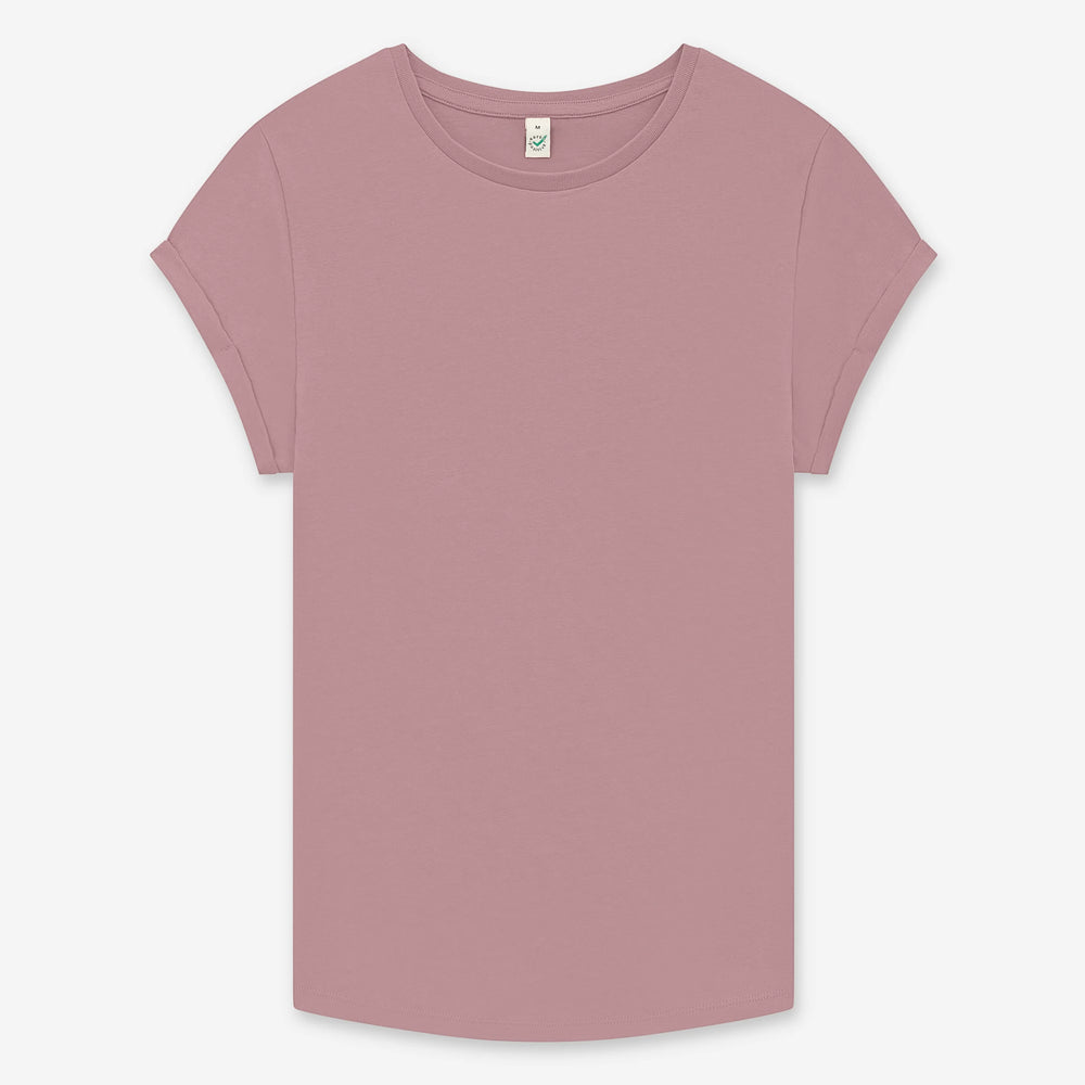 Women’s rolled sleeve organic t-shirt