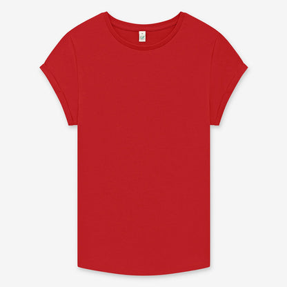 Women’s rolled sleeve organic t-shirt