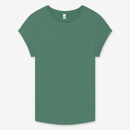Women’s rolled sleeve organic t-shirt