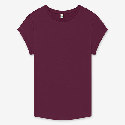 Women’s rolled sleeve organic t-shirt