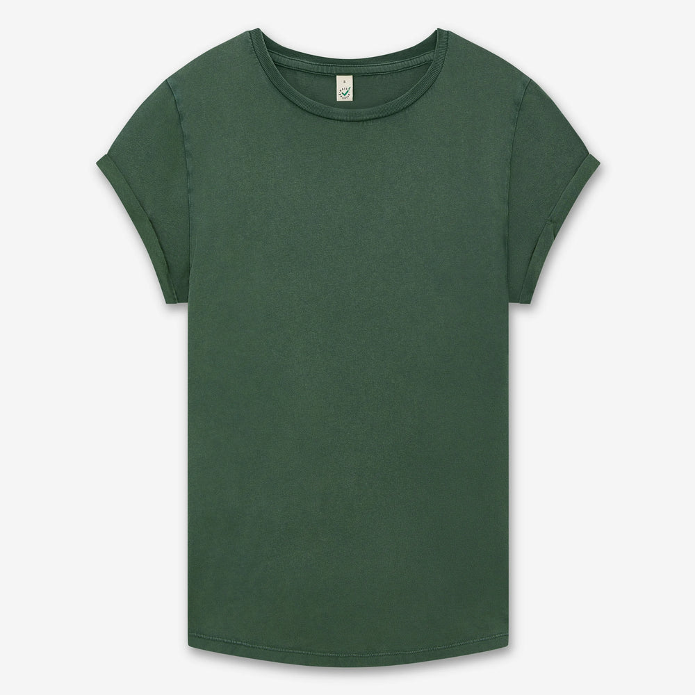 Women’s rolled sleeve organic t-shirt