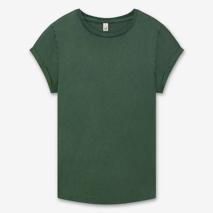 Women’s rolled sleeve organic t-shirt