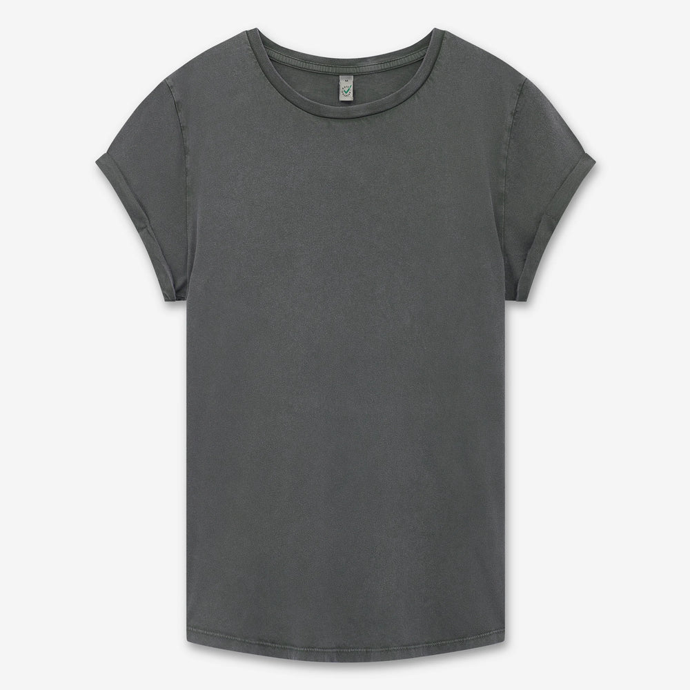 Women’s rolled sleeve organic t-shirt