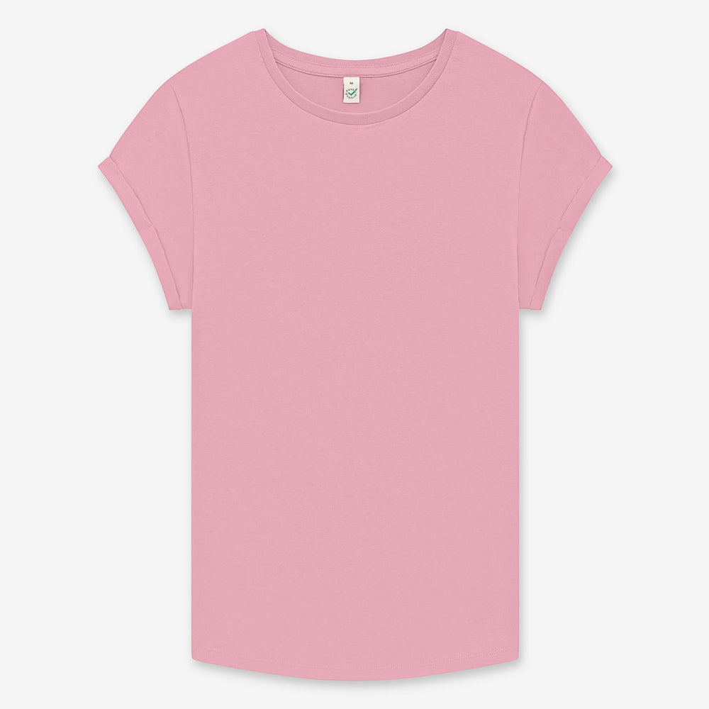 Women’s rolled sleeve organic t-shirt