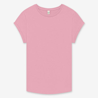 Women’s rolled sleeve organic t-shirt