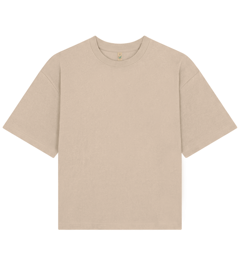 Boxy heavyweight ekologisk dam t-shirt