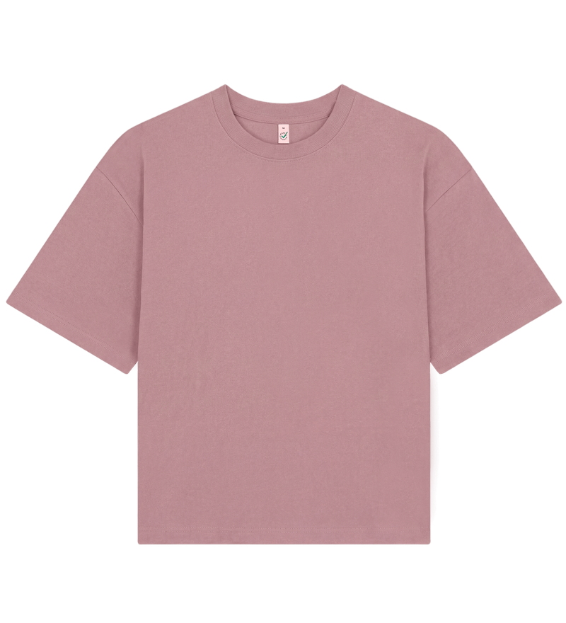 Boxy heavyweight ekologisk dam t-shirt