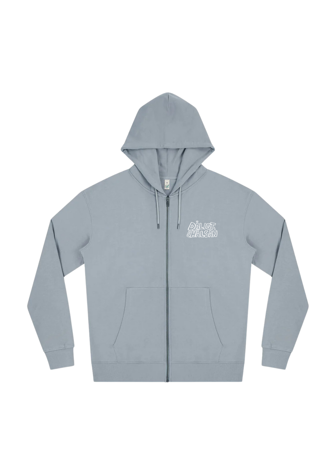 Grey zip-up hoodie