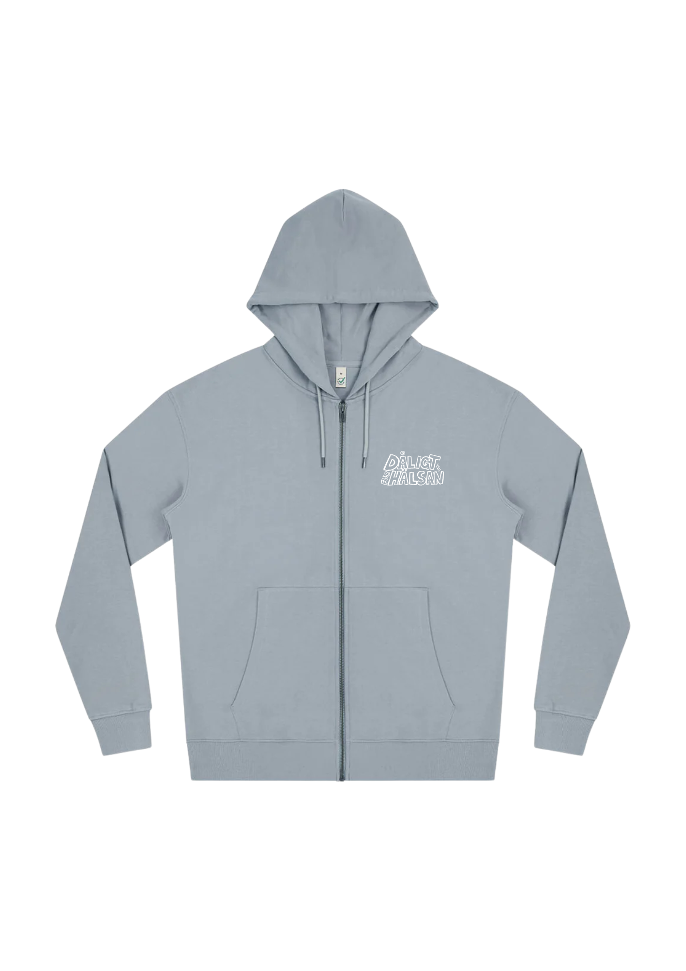 Grey zip-up hoodie