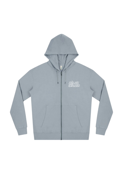 Grey zip-up hoodie
