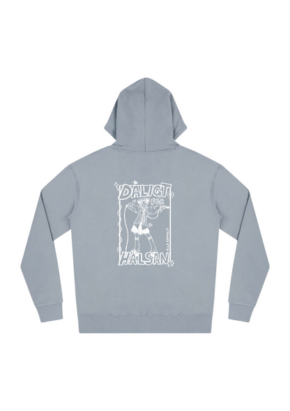 Grey zip-up hoodie