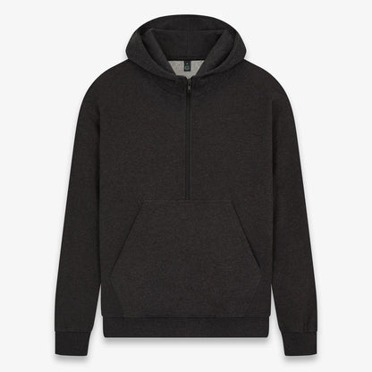 Half-zip organic hoodie