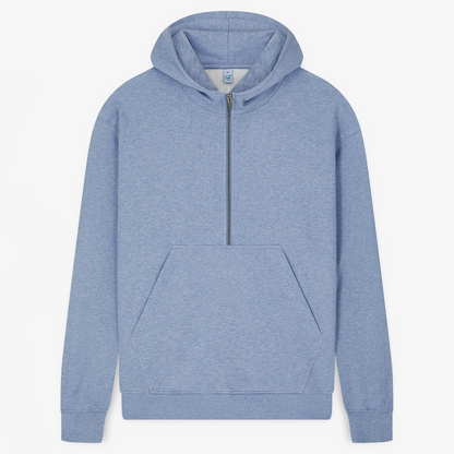 Half-zip organic hoodie