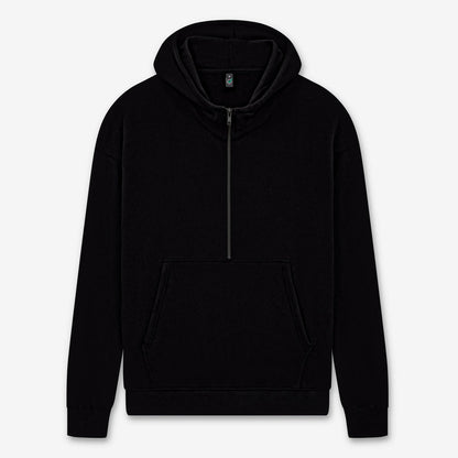 Half-zip organic hoodie