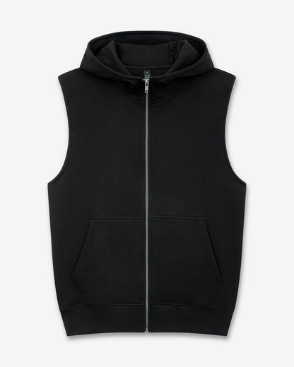Sleeveless organic hoodie