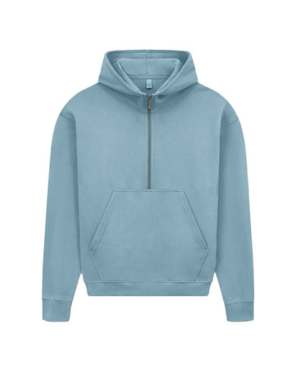Ekologisk damhoodie med halv dragkedja