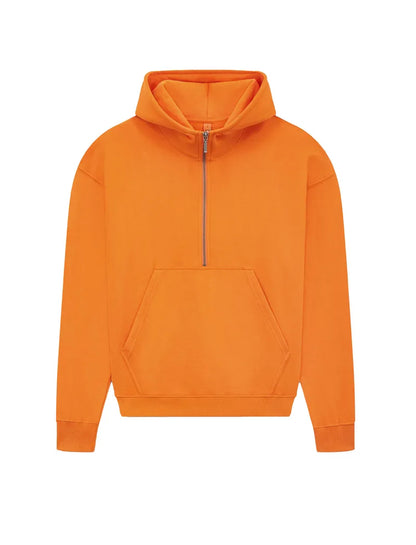 Ekologisk damhoodie med halv dragkedja